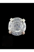 316l Paslanmaz Kararmaz Cerrahi Çelik Zirkon Taşlı 8mm Tragus Helix Kıkırdak Yuvarlak Model Piercing - 1