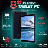 Sprange L8 8 İnç  3GB Ram 64GB Dahili Hafıza Tablet Pc - 2