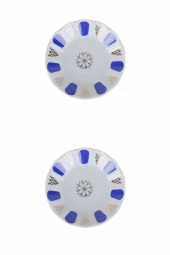 Porland Mavi Yaldız Çay Tabağı 11cm 2 li 04POR005232 - 1