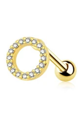 Oval Model Çelik Tragus Kıkırdak Helix Piercing - 1