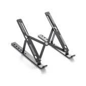 Torima JX-18 Laptop Stand MacBook Notebook Katlanabilir Taşınabilir Metal Standı Siyah - 2