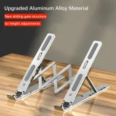 Torima JX-18 Laptop Stand MacBook Notebook Katlanabilir Taşınabilir Metal Standı Siyah - 8