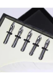 Tüy Divit Antik Kaligrafi Kalem Mürekkep Seti ve 5 Farklı Uç RM2101 - 3