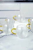 Yakut Cam Tük Kahve Fincanı 6 Lı 90 cc 10095 - 1
