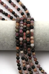 Renkli Turmalin ( AB Kalite ) Doğal Taş Dizi 6 mm Küre Kesim thumbnail 1