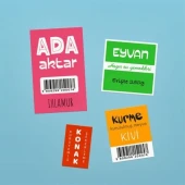 SELEFONLU KUŞE DÜZ ETİKET 8x10 cm - 1