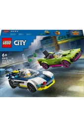 ® City Polis Arabası ve Spor Araba Takibi 60415 -  Yaratıcı Oyuncak Yapım Seti (213 Parça) - 3