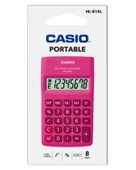 Casio HL-815L-PK 8 Hane Pembe Cep Tipi Hesap Makinesi - 1