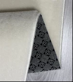 Dekoratif Puffy Peluş Yumuşak Yıkanabilir Kaymaz Taban Kesme Halı Yolluk Krem - 4