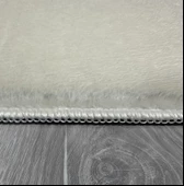 Dekoratif Puffy Peluş Yumuşak Yıkanabilir Kaymaz Taban Kesme Halı Yolluk Krem - 6