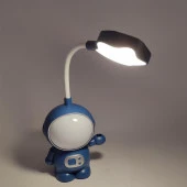 Astronot Temalı Led Işıklı Çift Foksiyonlu Masa Lambası - Mavi - 7