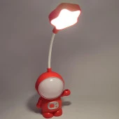 Astronot Temalı Led Işıklı Çift Foksiyonlu Masa Lambası - Kırmızı - 5