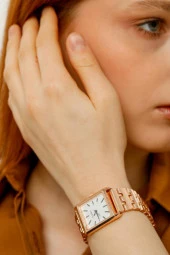 Maria Beyaz Kadran Rose Kordon Kadın Kol Saat - 4