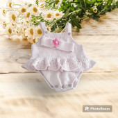 6 Ay - 1 Yaş Kız bebek Zıbın & Bandana Takımı - 2