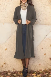 Beli Kemerli Kimono Haki thumbnail 4