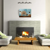 Kuru Yapraklar ve Kelebek Kanvas Tablo 50 x 70 thumbnail 2