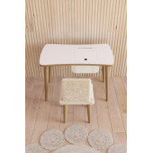 Yüceer Home Montessori Çocuk Oyun Aktivite Masası Welsoft Kumaşlı Oturma Sandalye Takımı - 2