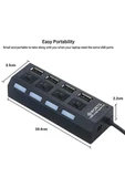 Torima Siyah YD-76 USB 2.0 4 Portlu Bilgisayar Adaptörü - 5