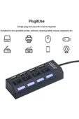 Torima Siyah YD-76 USB 2.0 4 Portlu Bilgisayar Adaptörü - 4