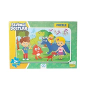 CAFRM-5121-5122 Sevimli Dostlar Frame Puzzle 24 Parça - 1