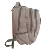 Escape 307 Uni Sırt Çantası Kanvas Kumaş Laptop Bölmeli Outdoor (Haki) - 3