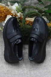 Fort Gnd 42213 Siyah Cırtlı Hafif Rahat Esnek Taban Kadın Günlük Ayakkabı - 6