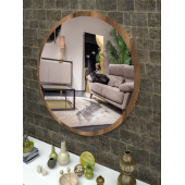 Dekoratif Yuvarlak Antre Hol Koridor Duvar Salon Mutfak Banyo Wc Ofis Aynası 50 cm - 1