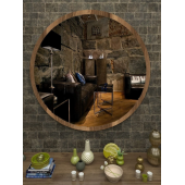 Dekoratif Yuvarlak Antre Hol Koridor Duvar Salon Mutfak Banyo Wc Ofis Aynası 50 cm - 2