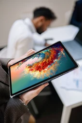 Samsung Galaxy Tab A9 Plus Uyumlu Fuchsia Anti Şeffaf Silikon Kılıf thumbnail 8