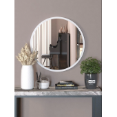 Dekoratif Beyaz Duvar Aynası Wc Hol Antre Oda Konsol Aynası 59 Cm - 1