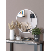 Dekoratif Beyaz Duvar Aynası Wc Hol Antre Oda Konsol Aynası 59 Cm - 2