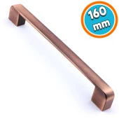 Mobilya Kulp Mutfak Dolabı Çekmece Dolap Kulpları Kapak Kulpu Kulbu Antik Bakır 160 mm Metal thumbnail 1