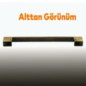 Mobilya Mutfak Dolabı Çekmece Dolap Kapak Kulpu Kulbu Antik Sarı 160 mm Metal Düz Kulp thumbnail 4