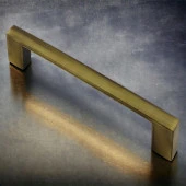 Mobilya Mutfak Dolabı Çekmece Dolap Kapak Kulpu Kulbu Antik Sarı 160 mm Metal Düz Kulp thumbnail 5