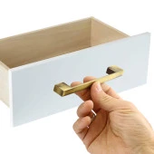 Mobilya Mutfak Dolabı Düz Çekmece Dolap Kapak Kulpu Kulbu Antik Sarı 128 mm Metal Kulp - 3