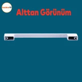 Mobilya Mutfak Dolabı Çekmece Dolap Oval  Kapak Kulpu Kulbu Beyaz 224 mm Metal Kulp - 4