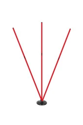 Scucs 1146 Kauçuk Takozlu 3 lü Açılı Çubuk Kırmızı - 1