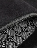 Modern Dekoratif Yuvarlak Puffy Peluş Ponpon Saçaklı Salon Oturma Odası Halısı Antrasit thumbnail 6