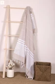 Çizgili %100 Pamuk Soft Peştemal Banyo Plaj Havlusu 100x180 Cm - 5