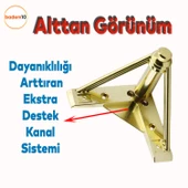 Pars Lüks Mobilya Oturma Grubu Kanepe Tv Ünitesi Koltuk Ayağı Baza Ayakları Plastik 12 Cm Altın - 4
