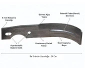 Demiray Federli Kaan Benzinli Çapa Makinası Çapa Bıçağı Takımı (26 CM - 24 ADET) - 4