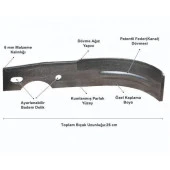 Demiray Federli Tüm Benzinli Çapa Makinelerine Uyumlu Çapa Bıçağı Takımı (24 CM - 24 ADET) - 4