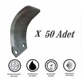 Demiray 1.Kalite 7 MM Ekstra Çelik C Tipi Rotovatör Bıçağı 50 Adet - Yüksan Marka Uyumlu - 1