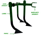 Taral Benzinli Çapa Makinalarına Uyumlu Demiray 3'lü Kazayak Aparatı thumbnail 3