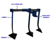 Yağmur Benzinli Çapa Makinalarına Uyumlu Demiray 3'lü Kazayak Aparatı thumbnail 4