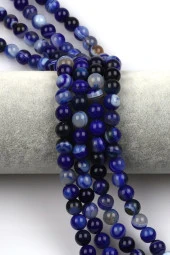 Madagaskar Akik Doğal Taş Dizi 8 mm Küre Kesim thumbnail 1