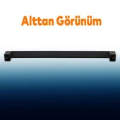 Mobilya Mutfak Dolabı Çekmece Dolap Kapak Kulpu Kulbu Siyah 224 mm Desenli Metal Kulp thumbnail 4