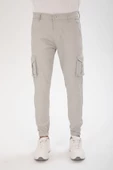 Erkek Slim Fit Kargo Cep Likralı Pantolon - 1