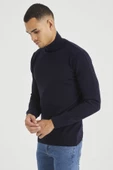 Erkek Slim Fit Yarım Balıkçı Yaka Basic Triko Kazak - 10