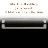 Mobilya Mutfak Dolabı Çekmece Dolap Kapak Kulpu Kulbu Krom 224 mm Desenli Metal Kulp thumbnail 3